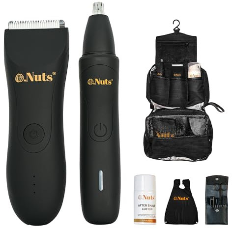 Grehge timate Men's Grooming Kit - Compact and Powerful Pubic Hair Trimmer for Men, Ball Shaver, Ball Trimmer, Body Groomer for Men, Body Hair Trimmer for Men - Ideal for Travelers and Young Men.