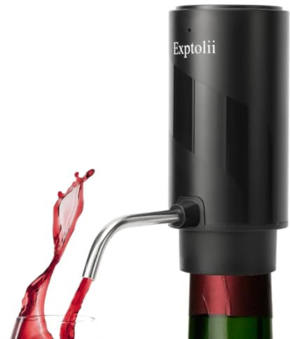 Electric Wine Aerator, Wine Decanter, Wine Dispenser, Wine Gift, Automatic One-Touch Wine Pourer Pump Wine Oxidizer for Red and White Wine Re-chargeable