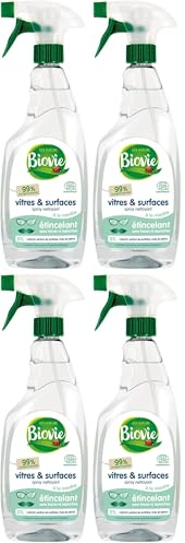 Biovie - Spray vitres et surfaces à l'huile essentielle de menthe (Lot de 4)