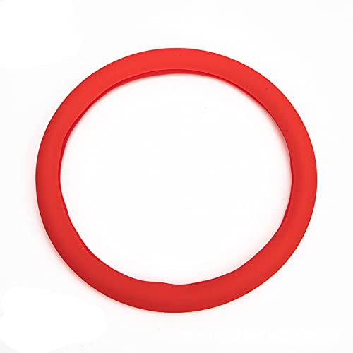 ihreesy Auto Lenkradbezug, Universal Silikon Lenkrad Abdeckung rutschfest Auto Lenkradhülle Lenkradschutz Lenkradschoner Auto-Dekor Zubehör Durchmesser 34–40cm,Rot