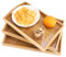DBREAKS 3pcs Vassoio Rettangolare in Bambù con Manici, Vassoio in Bambù per Servire, Vassoio in Bambù per Alimenti, Vassoio in Legno da Cucina, Vassoio per Alimenti per la Prima Colazione