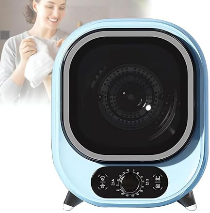 DPLXFPP Mini Spin Dryer - Load Capacity 0.8kg Small Tumble Dryer, Portable Condenser Tumble Dryer,5kg Capacity Vented Tumble Dryer, For Small Clothes,B