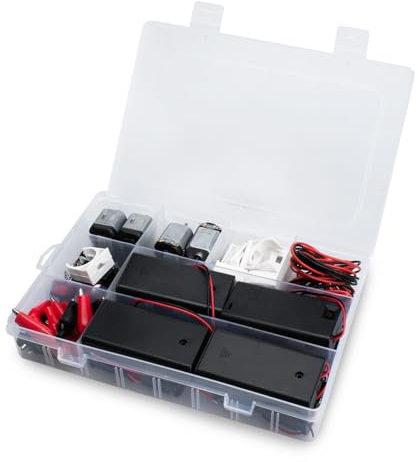 Innfeeltech 8 pezzi di F130 Micro motore DC con supporti, 3V-5V, 19000RMP, 8 pezzi Mini interruttore barca, 2 pezzi 22AWG cavo (2m), 8AA titolari di batteria (4 commutati, 4 cablati)