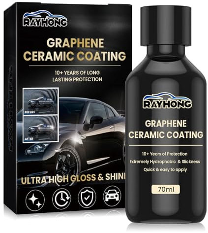 70ML Graphene Ceramic Coating,Keramikversiegelung Auto Handtuch mit Handschuhen,Detailer Auto Keramik versiegelung,10+ Jahre lang anhaltender Schutz,für Reinigung & Pflege Aller Kunststoffe.