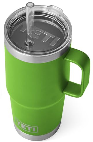 YETI Rambler Straw Mug, Stainless Steel Vacuum Insulated Mug with Straw Lid, Canopy Green, 25 oz (739 ml)