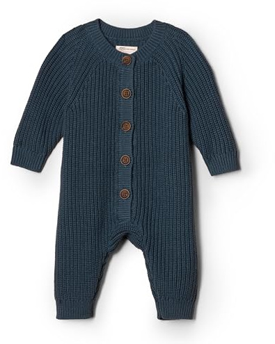 Amazon Essentials x Sofia Grainge Combinaison en Tricot Mixte Bébé, Bleu Marine Foncé, 6-9 Mois