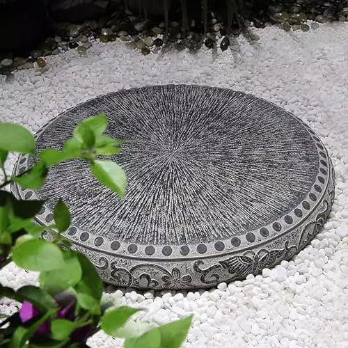 WYRMB Dalles de Jardin Rondes de 14/20 Pouces, Dalles de pelouse de Couleur béton pour allée décorative, Dalles de Marche Robustes pour allée extérieure,S