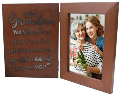 LUCKGONI Picture holder Illuminated Picture Frame with Adjust Led Light Romance Wood Photo Display for Home Decoration