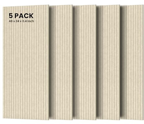 TO-TH Soundproof Wall Panels Decorative Noise Dampening Panel 5 Pack, Camel | 0.95 NRC, 100% Polyester Fiber Acoustic Panels, Reduce Echo & Noise, 47.2x23.6x0.35, Decorative Wall Panel for Home,Studio