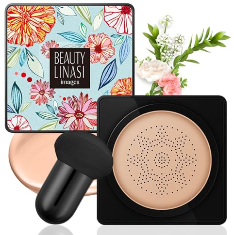Pilzkopf Luftkissen CC Creme, BB Creme Foundation Feuchtigkeitsspendender Concealer Make-up-Basis, Mushroom Head CC Cream, Flüssige Grundierung für Aufhellende Gleichmäßiger Hautton (Natürlich)