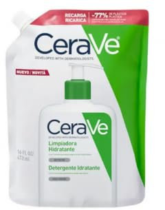 CeraVe Detergente Idratante, Per Pelli da Normali a Secche, Barriera Cutanea Sana, Con Ceramidi Essenziali, Niacinamide e Acido Ialuronico, Confezione Refill, 473 ml​