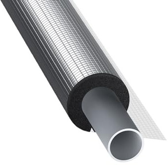 Elastomeric Pipe Insulation, Foam Pipe Cover, Foam Tubes, Aluminum Foil Clad, Open Self-adhesive Insulation Pipe, Suitable for Air Conditioning Units, Indoor and Outdoor Water Pipes(27*30mm/1.1*1.2in)