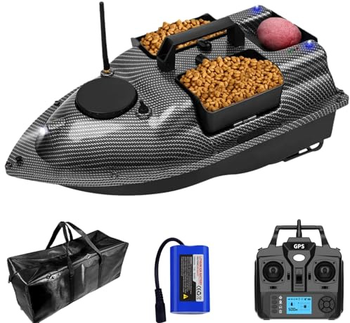 DYJD GPS Smart RC Wireless Bait Boat 2 kg di ricarica automatica di alimentazione ritorno telecomando distanza 500 m Angel Nest Boat (fibra di carbonio)