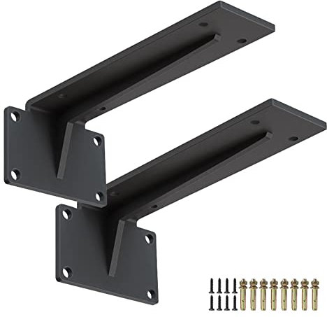 Robuste Metall-Regalhalterungen, extra groß, zur Wandmontage, dreieckige Unterstützung für Kamin und Arbeitsplatte, Tragkraft 250 kg, 30 cm, schwebender Regalhalter, 2 Stück
