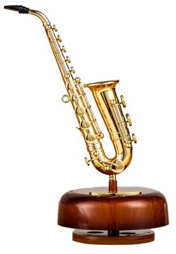 Fayemint Saxophon Musikbox, Saxophon Spieluhr, Saxophon Ornament, für Zuhause und Restaurants