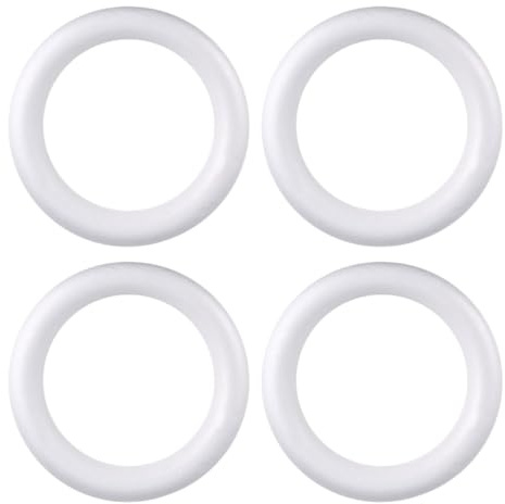 DIYEAH 4 StüCk Styropor Kranz Rohling Schaumkranzring 30cm DIY Kranzring | FüR Basteln Handwerksring FüR Blumenarrangements Stoffdeko Malerei Party- Und Weihnachtsdekoration