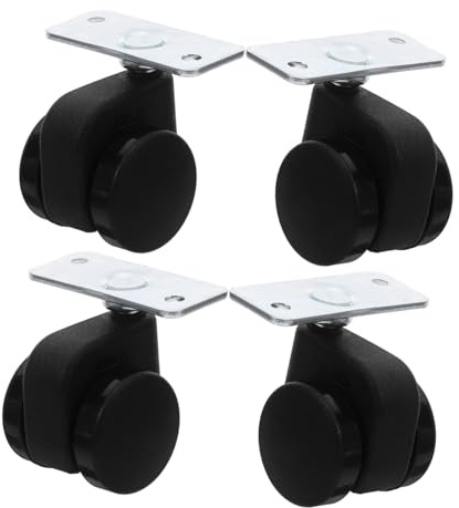 Gadpiparty 4 Pièces Roues Pivotantes avec Frein Roulettes pour Chaises de Bureau Tabourets Garçon Fille Établi Bureaux Informatiques Adaptées Sols Durs et Tapis