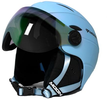 2-i-1 visir skidor snowboard hjälm avtagbar snöskyddsmask anti-dimma anti-UV integrerade skyddsglasögon skylt låg vikt vuxna män kvinnor