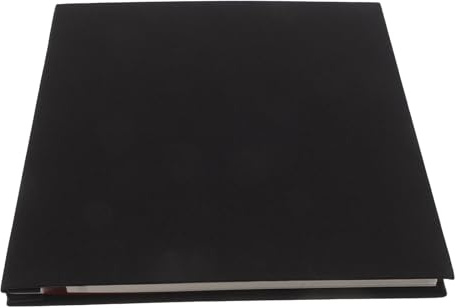 GARVALON Album Fotografico Autoadesivo 40 Pagine 16 Pollici con Copertina in Lino Nero Pagine Bianche per Scrapbooking Fai da Te Album per Foto Ricordi di Famiglia Matrimoni e