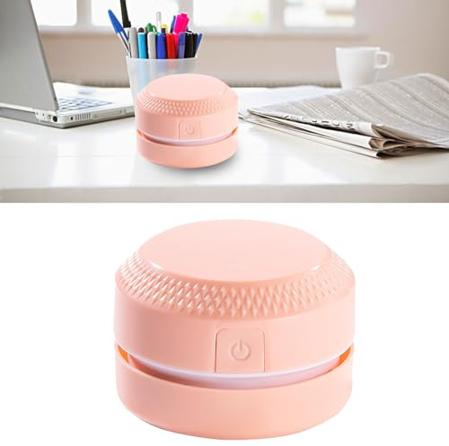 Riuulity Mini Aspirapolvere da Tavolo Portatile Spazzatrice da Tavolo per Tastiera e Briciole Compatta Casa Ufficio Scuola ABS (Batteria caricata)