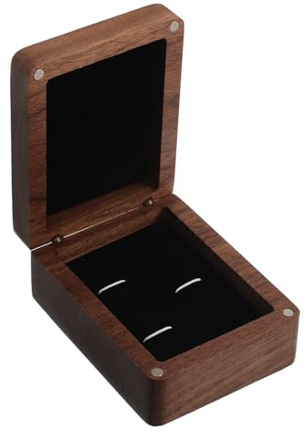 Abaodam Caja Organizadora de Madera Diseño Clásico Almacenamiento Elegante y Material Eva para Pinzas de Corbata y Gemelos Adecuado para Viajes de Negocios
