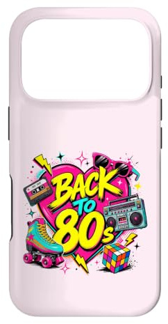 Back to 80s Nostalgia Roller Skate Boombox Cassette années 80 Coque pour iPhone 17 Pro