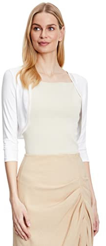 Vera Mont VM Damen 0037/4808 Bolero, per Pack Weiß (Offwhite 1014), 32 (Herstellergröße: 32)