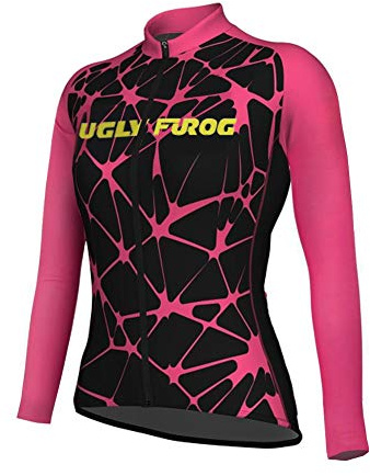 UGLY FROG Damen Fahrradtrikot Fahrradbekleidung Atmungsaktiv Fahrrad Trikot Langarm