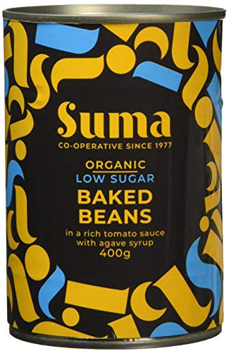 Suma Organic Low Sugar Baked Beans 400 g (Pack of 12)
