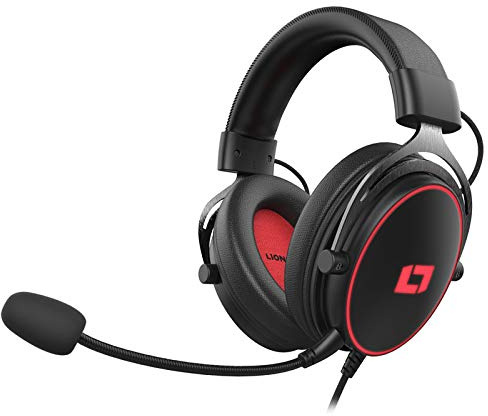 Lioncast LX55 USB Gaming Headset mit RGB Beleuchtung für PC, PlayStation/PS4, Xbox One, Mac, Laptop, Smartphone (Stereo und 7.1 Virtual Surround Sound, geschlossene Over-Ear Kopfhörer)