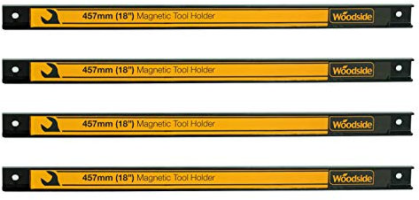 Woodside Garage Wall Tool Holder, 18”/46cm Heavy Duty Powerful Magnetic Strip (pack of 4)