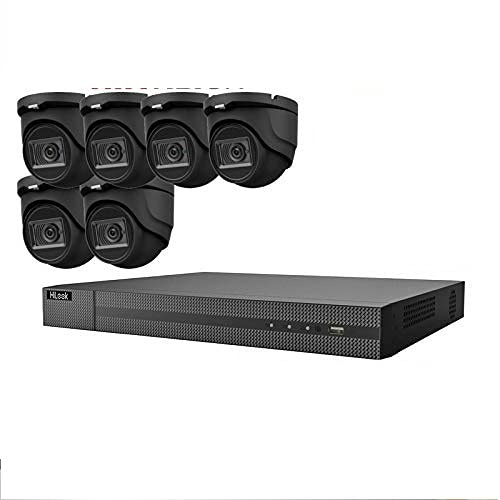 HILOOK 8MP CCTV 4K UHD DVR 8CH SYSTEM INDOOR OUTDOOR 6X VIVID HD CAMERAS 30M NIGHT VISION SECURITY CAMERA KIT UK (6TB HDD, GREY)