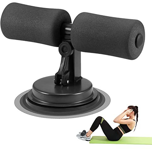 YUNYODA Sit-Up Bar Bauchtrainer, Sport Ab Bauchmuskeltrainer Selbstsaugende Sitzstange Höhen Verstellbarer, Sit-Up Stange Hilfen Assistent mit Saugnäpfen für Hause Büro