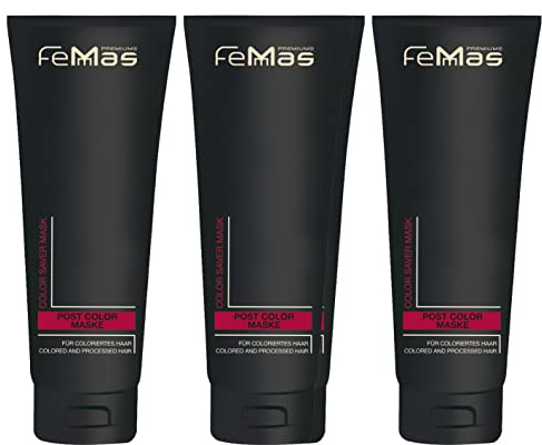 FemMas Color Saver Haarmaske 250ml für coloriertes Haar I Mit Acai-Öl & UV-Schutz haarmaske | shiny hair haarmaske | haarmaske für sehr trockenes haar (3 Stück)