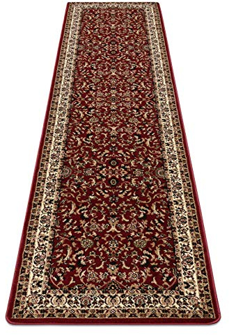 rugsx Tapis de Couloir Royal ADR, Classique, Traditionnel, pour l'entrée, Le Hall, Le Couloir, Haute qualité Rouge 60x200 cm