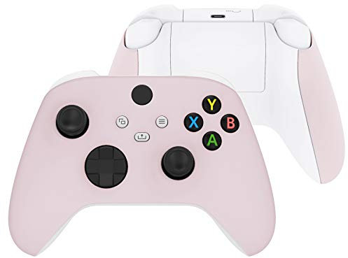 eXtremeRate Carcasa Delantera y Grip para Xbox Series X/S Mando - Cubierta Frontal Protectora de Agarre Empuñadura para Xbox Series S X Controlador - No Incluye Mando (Rosa)