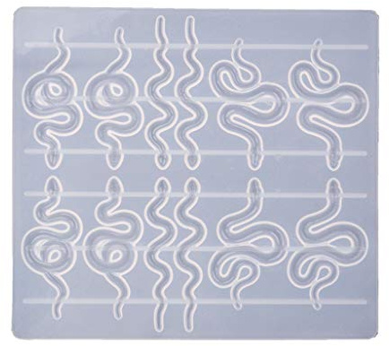 MISHITI Serpent Pendentif Boucle d'oreille Résine Moules Serpent Serpent Silicone Époxy Résine Moules Outils