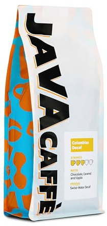 Java Caffe Colombian Decaf Ground Coffee, 1kg | Hand Roasted, Full Medium Roast, Artisan Coffee, For Cafetieres & Filter Machines