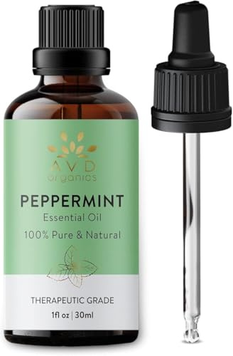 AVD ORGANICS PfefferminzÖl haare | 100% reines pfefferminzöl ätherisches öl | für Aromatherapie, Diffusor, Haare, Entspannung, Konzentration – 1 fl. Unze