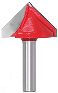 ExcInter Fraise à défoncer en V avec tige de 8 mm, 90 ° de diamètre 32 mm 3D en forme de V CNC, pour gravure, découpe, travail du bois, nettoyage, fraisage