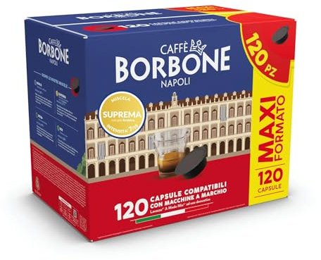 Caffè Borbone Miscela Suprema (Oro) - Box 120 Capsule Compatibili con Lavazza a Modo Mio