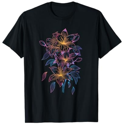 Tolles Blumen-Design mit verschiedenen Lilien. T-Shirt