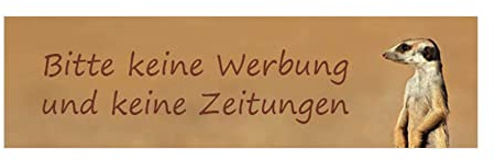 banjado® Keine Werbung Aufkleber Briefkasten/Aufkleber Keine Werbung wetterfest & UV-beständig/Sticker keine Werbung mit Motiv/Keine Werbung Aufkleber lustig