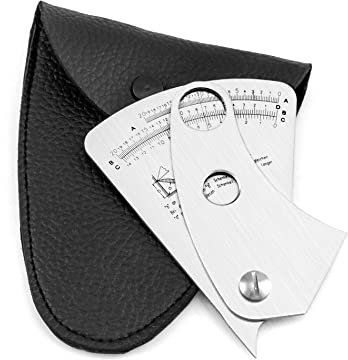 QWORK® Schweißlehre, Edelstahl Fächerförmig Schweißlehre 0,1mm Präzision