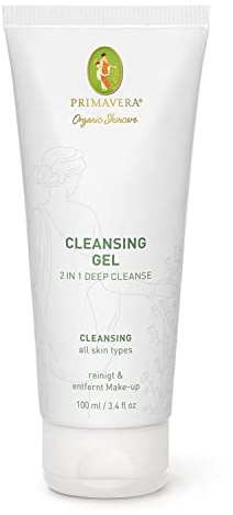 PRIMAVERA Cleansing Gel - 2 in 1 Deep Cleanse 100 ml - Naturkosmetik - Reinigungsgel, Gesichtsreinigung für jede Haut - entfernt Make-up effektiv, absorbiert überschüssigen Talg - vegan