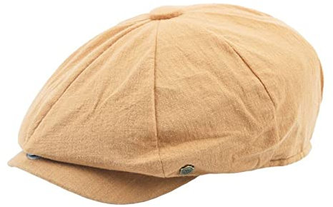 Ruicheng Schiebermütze Herren Vintage Stil Leinen Malerhut Baskenmützen Mode Ballonmütze für Damen (Gelb)