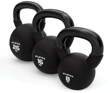 ATLETICA Kettlebell Set Top 3, 8 kg, 16 kg, 26 kg