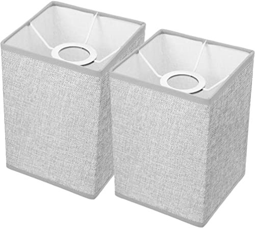 MILISTEN 2st Lampenschirm Aus Leinen Zylindrischer Lampenschirm Rechteckiger Quadratischer Lichtschirm Nachttischlampe Kronleuchter Geäst Büro Leinen- Deckenlampe