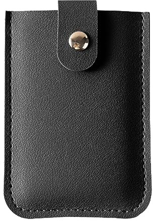 pologmase Organisateur multi-cartes en cuir | Étui pour cartes de visite en cuir avec plusieurs compartiments pour cartes de visite extractible, Noir , 1