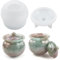Moules à Bougies avec Couvercle Moule, 3D Bougie Moule en Silicone DIY Ciment Bougeoir pour bougeoirs faits maison, vases, boîtes de rangement